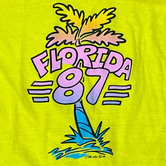 Vintage Florida 1987 Single Stitch 80s Screen Stars Crewneck Tshirt - Picture 2 of 4